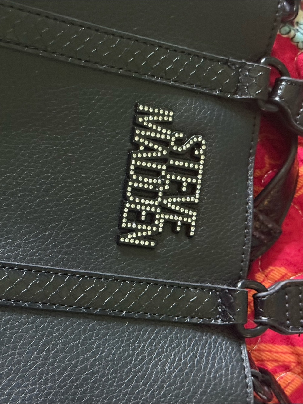 Steve Madden Mini Black Logo Shoulder Bag